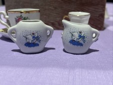 Miniature Tea Cups Lot Of 2 And Goose Sugar And Creamer