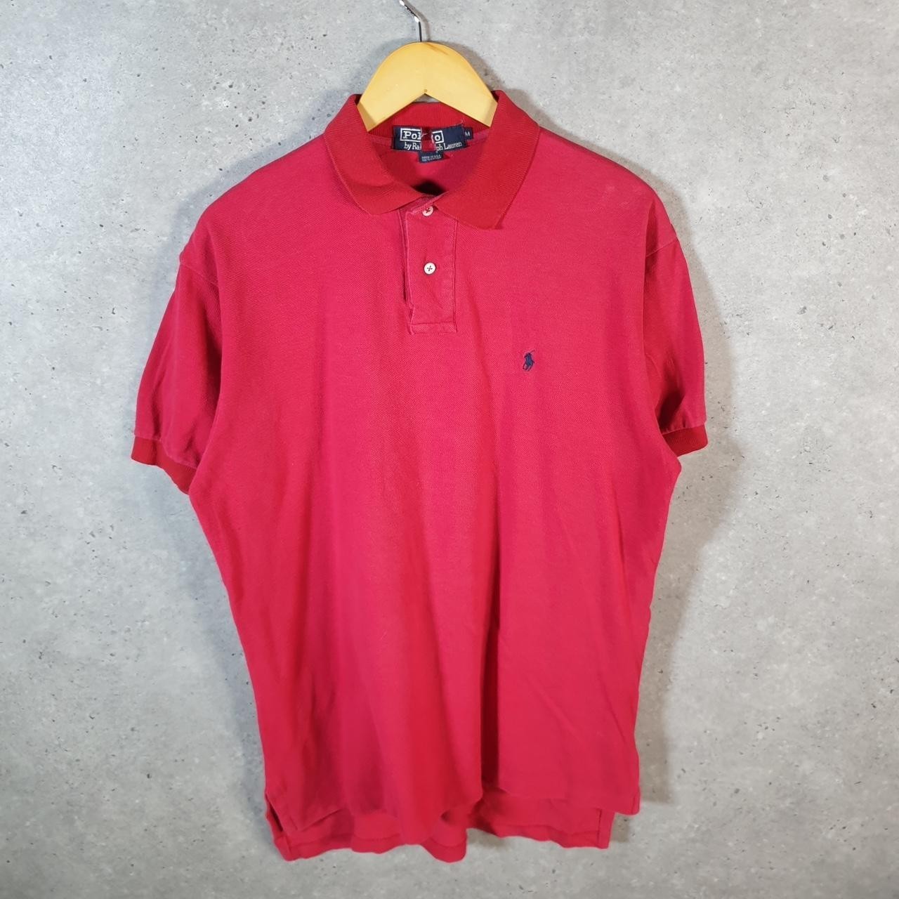 Polo Ralph Lauren vintage uomo media rossa vestibilità classica ricamata pony