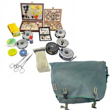 Vintage Retro Fliegen Angelrollen Tasche hand...