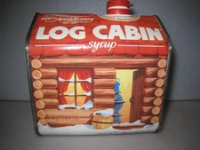 VINTAGE Log Cabin Syrup CAN 100th Anniversary STORE Tin 1887-1987 General Foods