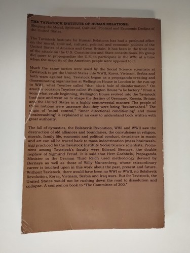 The Tavistock Institute ff Human Relations by Dr. John Coleman PB REPRINT - Picture 2 of 7