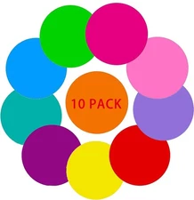 PinCute Updated Larger Sized 11.8 inch 10 Pack Dry Erase Dots Circles Sticker...