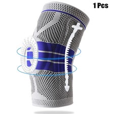Silicone Padded Knee Pads Supports Brace Basketball Fitness Meniscus Patella