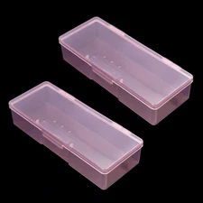 Transparent Empty Nail Art Organizer Box for Manicure Pedicure Kits