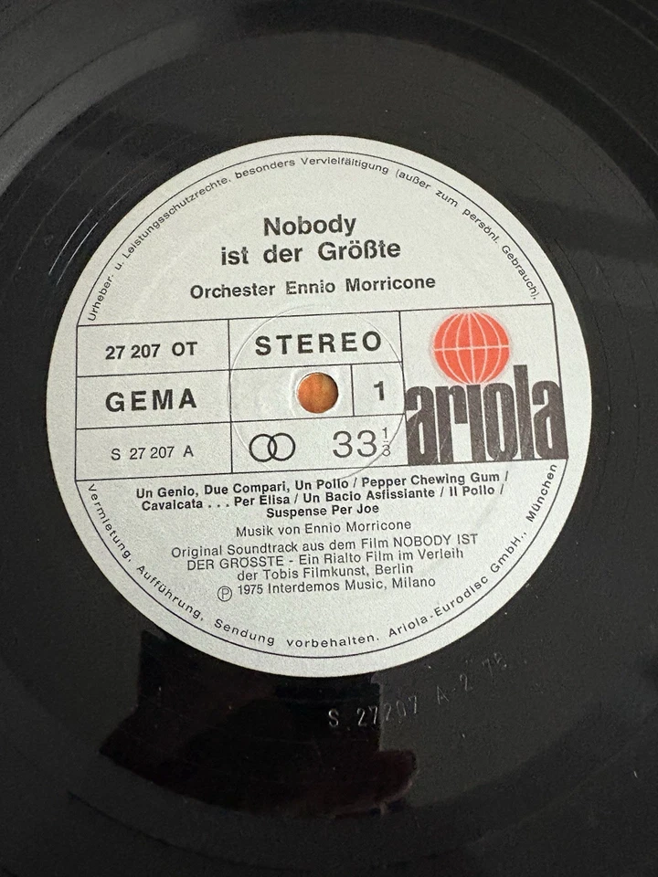 Vinyl Lp Orchester Ennio Morricone- Nobody Ist Der Größte - Bild 4 von 4