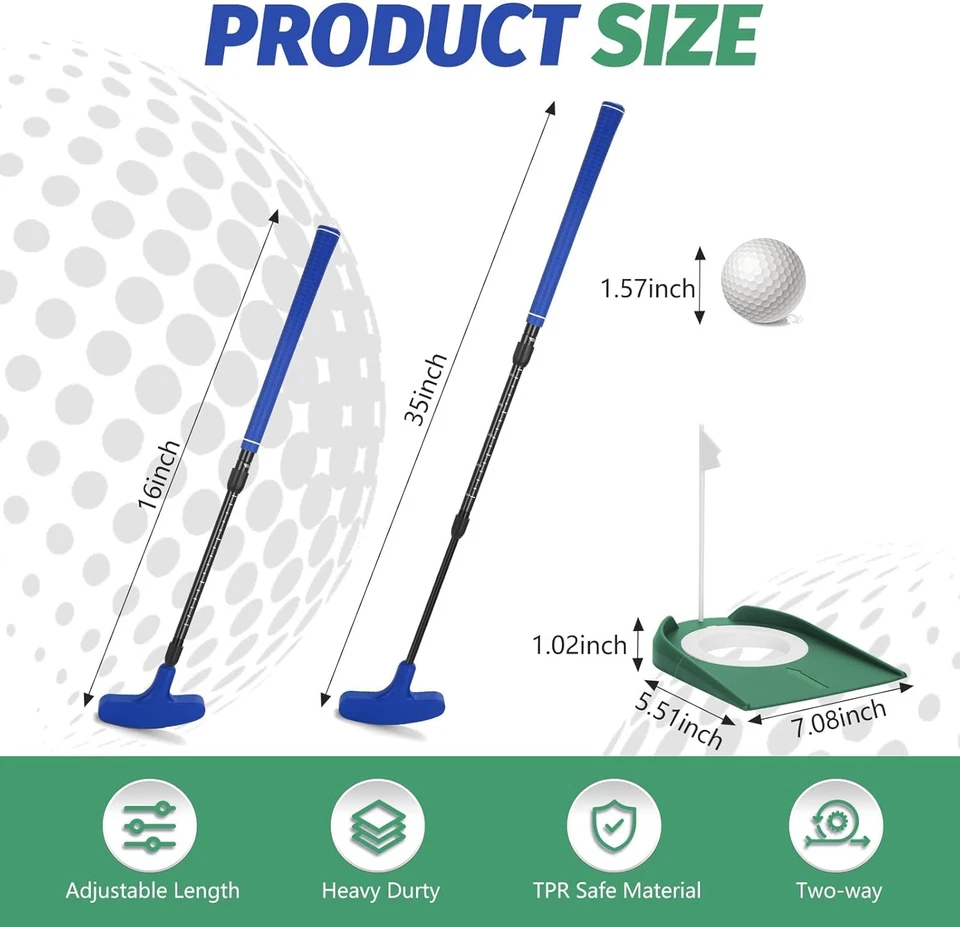 Golf Putter, 2 Pack Golf Putters for Men & Women Two-Way Mini Putter Right or Le - Image 2 of 4