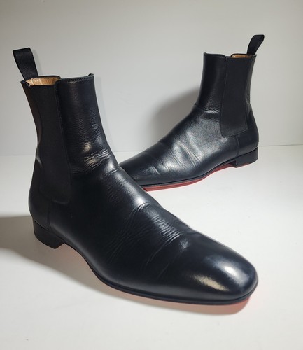 Stivali Chelsea Christian Louboutin Samson in pelle nera $1250 da uomo 41 EU - US 8 - Foto 1 di 12