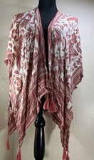 Vince Camuto Kimono Topper Cover Up Phoenix Floral Print Open Front One Size