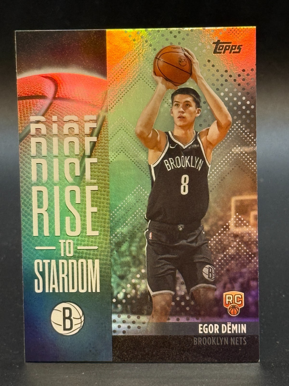 2025-26 Topps #RTS-8 Egor Demin Nets RC Rise to Stardom Rainbow Foil