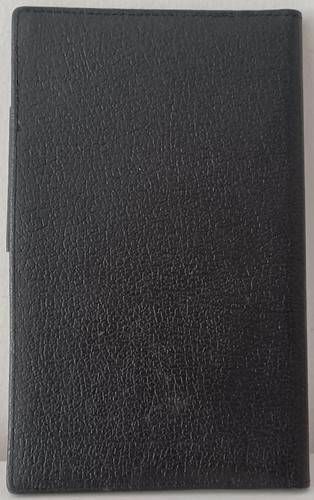 VINTAGE MEN'S WALLET BILLFOLD CARD HOLDER PEN LOOP BLACK ANTIQUE CALF INDIA NOS - Picture 5 of 5