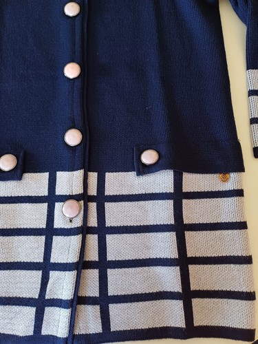 DAMEN STRICKJACKE CARDIGAN, Gr. 50, blau, Türkei, 80 % Acryl, 20% Wolle - Bild 7 von 8