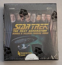 Star Trek The Next Generation Heroes And Villains Card Box 4 Autographs!