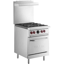 Vulcan SX24-4BN SX Series Natural Gas 4 Burner 24" Range with Space Saver Oven -