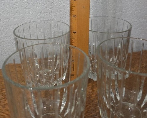 Set Of 4 Vintage Mikasa Park Lane Crystal 4"H Double Old Fashioned Glasses - Picture 5 of 6