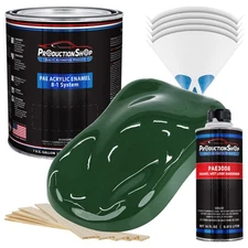 ProductionShop High Gloss Hunter Green Acrylic Enamel Gallon Kit, Auto Paint