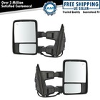 Mirror Power Fold Telescoping Heat Memory Signal Light Chrome Tow Pair for Ford