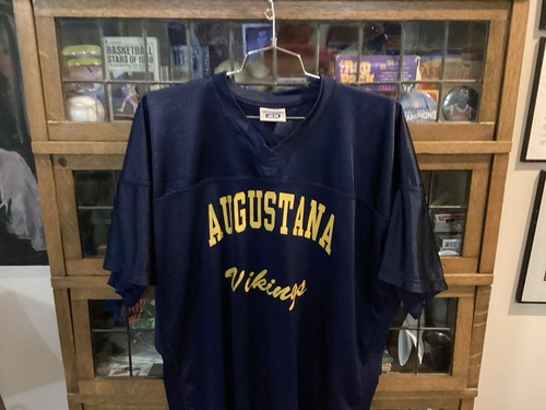 Vintage Augustana Vikings Football CHAMPRO Navy SPELL OUT V-Neck Jersey SZ 2XL - Cool - Bild 6 von 14