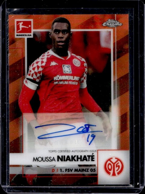 2020 Topps Chrome Bundesliga Moussa Niakhate Auto Orange Refractor #/25