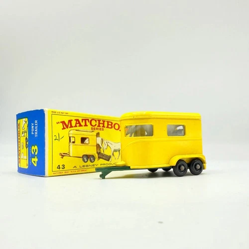 Matchbox Lesney 43c Pony Trailer Green Base Matchbox Regular Wheels