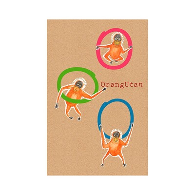 Wandbild ABC ANIMAL O - bunt - 50x70 cm Wandbild Grafik Poster