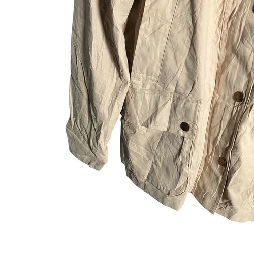 Lauren Ralph Lauren Jacket Womens Size L Beige Cotton Snap Button Front Outdoors - Picture 10 of 19
