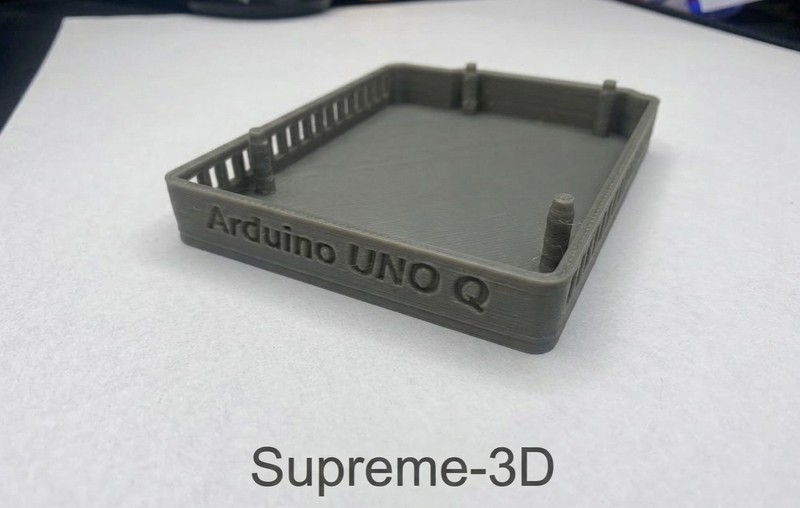 Arduino UNO Q Case Enclosure Slim Cover – Gray (Protective Tray)