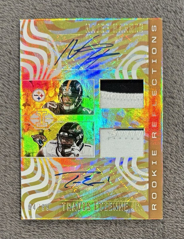 Najee Harris & Travis Etienne Jr. 2021 Illusions Rookie Dual Patch Auto /99 RPA