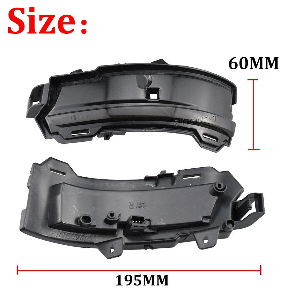 Pair For Land Rover For Range Rover Velar Side View Mirrors Turn Signal Light Foto 2 de 4