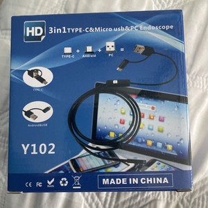 HD Y101 3in1 Type-C, Micro USB and PC Endoscope NEW/Open Box 