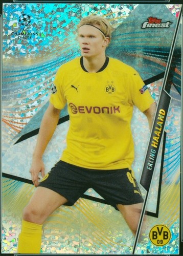 2022-23 Topps Finest UCC #9 Erling Haaland Blue Refractor 24/150 