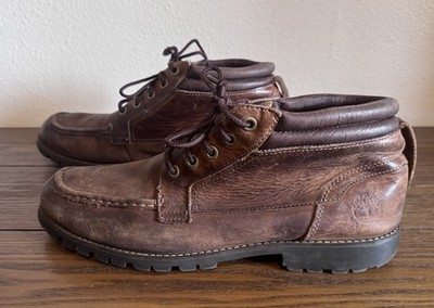 Timberland Earthkeepers Mens 11.5 M Brown Leather Moc Toe Chukka Boots 74132