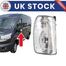 LEFT SIDE PASSENGER Wing Mirror Indicator Clear Lens For Ford Transit MK8 2014+