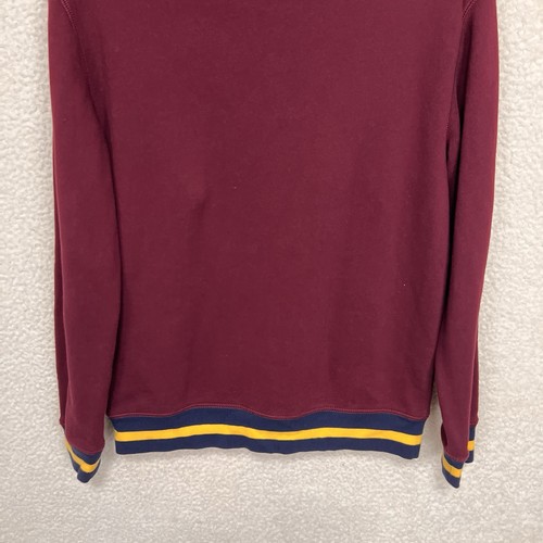 Polo Ralph Lauren RLPC Big Pony Sweatshirt Boys XL 18 / 20 Burgundy White Stripe - Picture 10 of 10