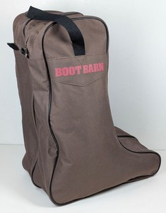 Boot Barn Brown Double Boot Bag Organizer Travel Storage Case Handle CLEAN Zips