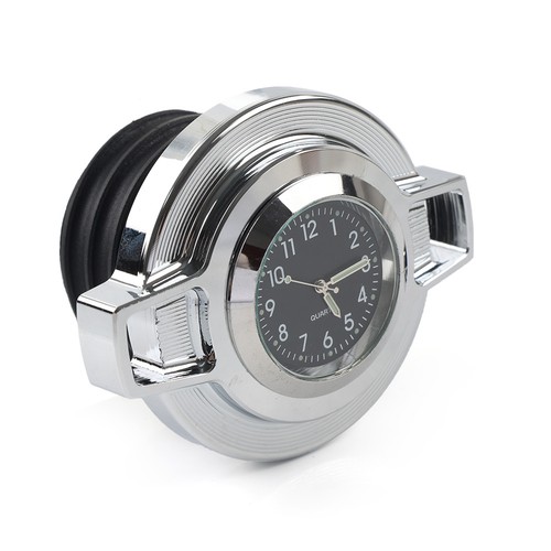 Fuel Gas Tank Oil Cap Cover W/Clock Chrome For Harley Sportster 883 Softail Dyna - Picture 7 of 8