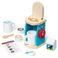 Melissa Doug Wooden Brew Serve Coffee Set