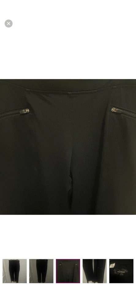 Magellan's Women Black Casual Pants With Zipper Pockets Size Medium - Image 3 of 4