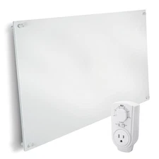 Wall Mount Space Heater Panel - with Thermostat - 600 Watt Convection Heater ...
