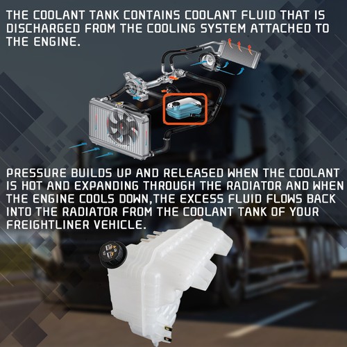 Coolant Reservoir Tank Bottle For 2011 2012 2013 2014 2015 International ProStar - Picture 7 of 11