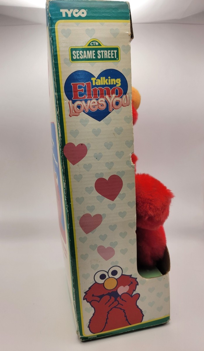 Vtg 1997 Sesame Street Talking Elmo Loves You TYCO Plush