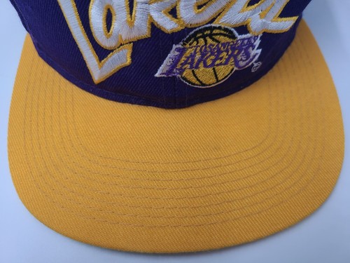 Vtg Los Angeles Lakers Sports Specialties Script Fitted (Seems 7 1/2) Hat Cap - Picture 3 of 16