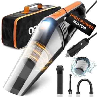 Portable Car Vacuum Cleaner High Power - 8000PA/100W/DC12V Corded Black