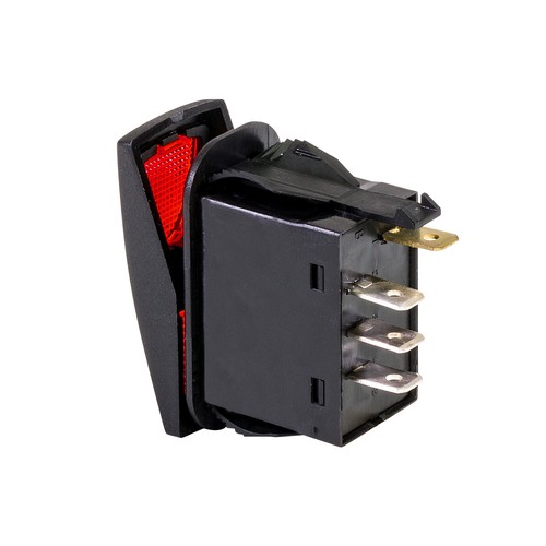 5pc OLS 12V DC 20A 4-Pin Red LED ON-OFF-ON SPDT Rocker Switch Kit (3 Position) - Bild 3 von 4