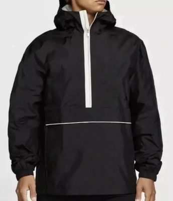 Nike 1/2 Zip Pullover Anorak Black Windbreaker Mesh Lined Jacket NEW Size Small