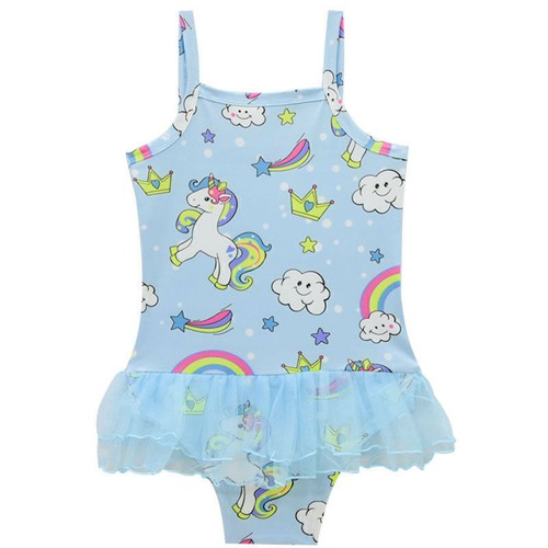 Kids Girl Cartoon Elsa Stitch Kuromi Print Beachwear Swimsuit Swimwear Monokini⊰ - Picture 54 of 61