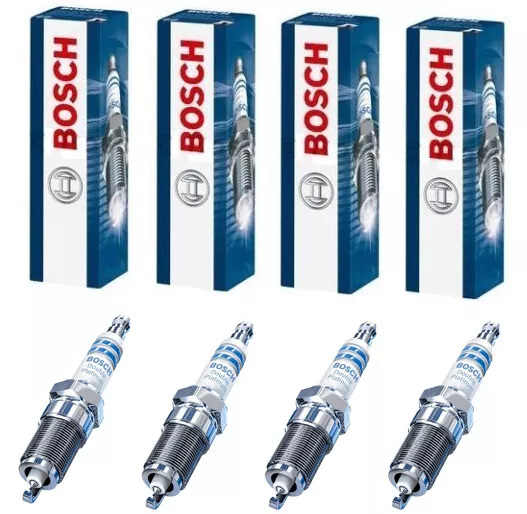4x Bosch Spark Plugs Double Platinum For VW Golf 2.0 GTI Performance Club MK7