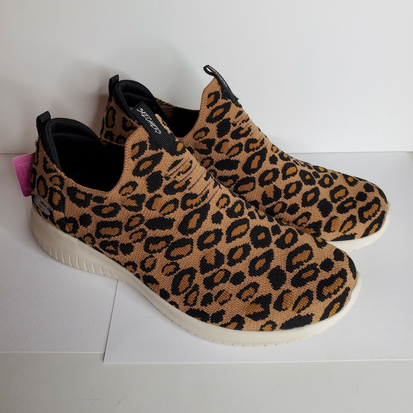 Skechers Leopard Memory Foam Sneakers NWT 9.5 Womens Air Cooled 39.5 EUR | eBay