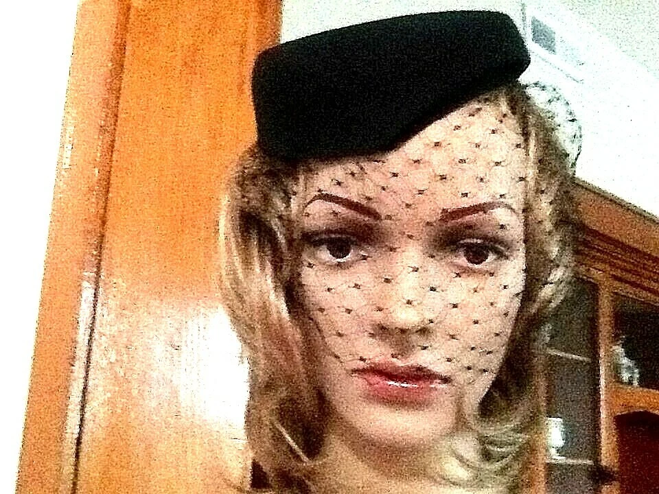 Lindo chapéu vintage marinho caixa de pílulas RV $250 - Imagem 3 de 4