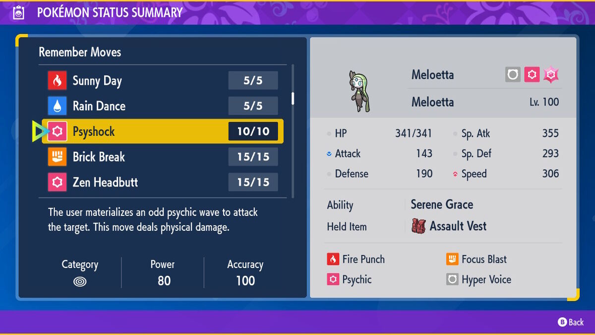 🌟Meloetta Rare Event 6iv Best Stats Low & High Level Pokemon Home🌟