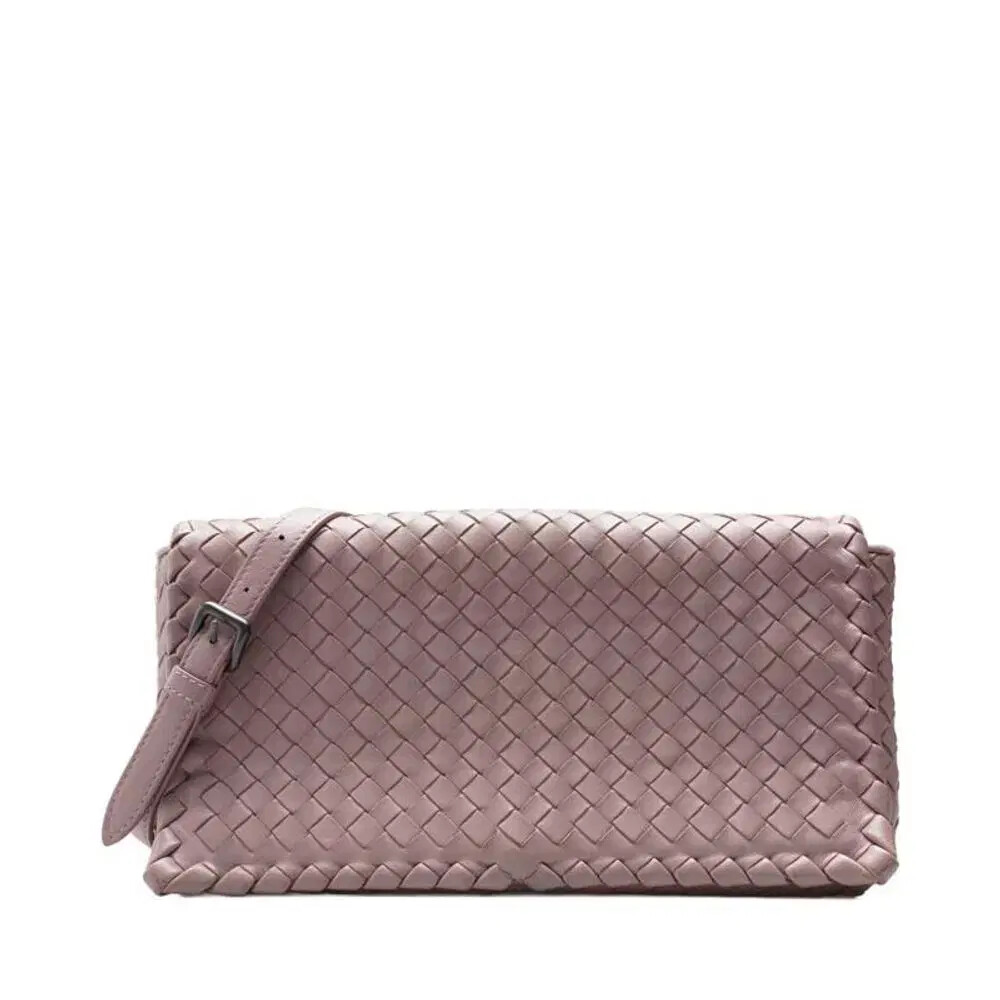 Bottega Veneta Indie Pink Intrecciato Leather Shoulder Bag